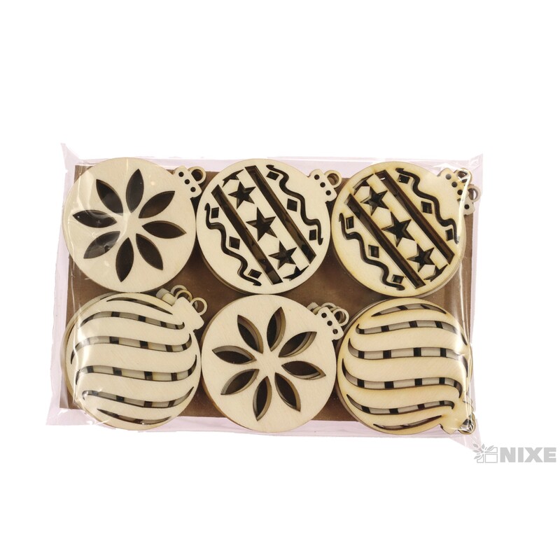 KOULE VÁNOCE XD 5cm 24ks*PŘÍRODNÍ