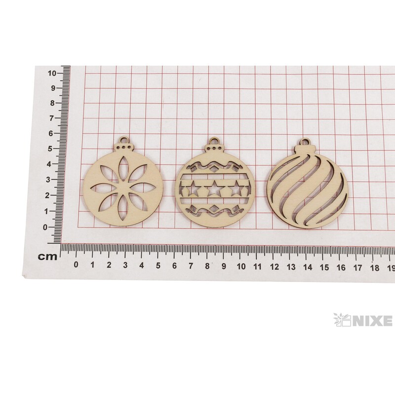 KOULE VÁNOCE XD 5cm 24ks*PŘÍRODNÍ