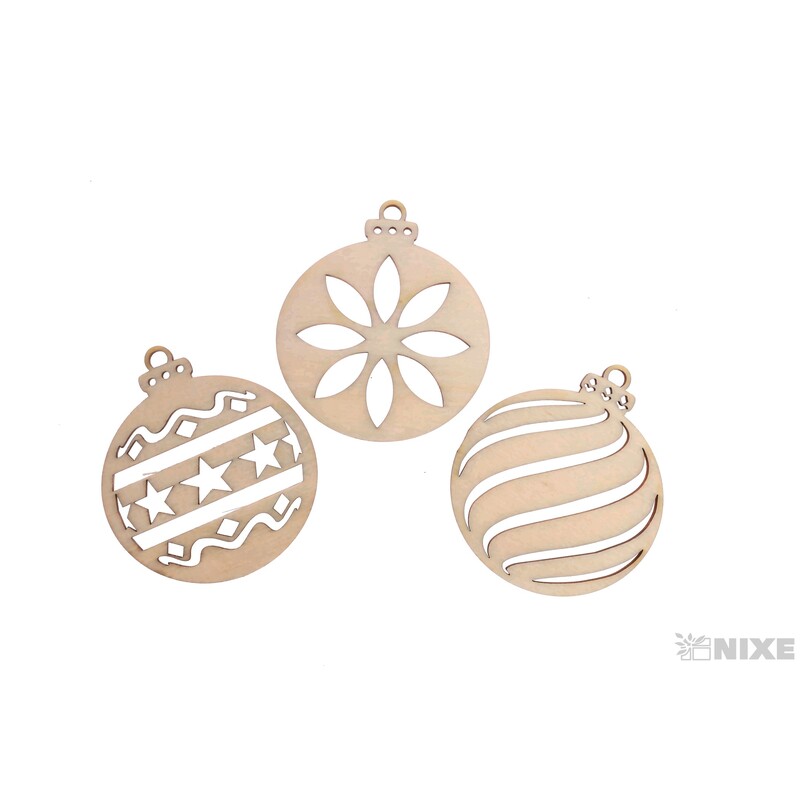 KOULE VÁNOCE XD 6cm 18ks*PŘÍRODNÍ