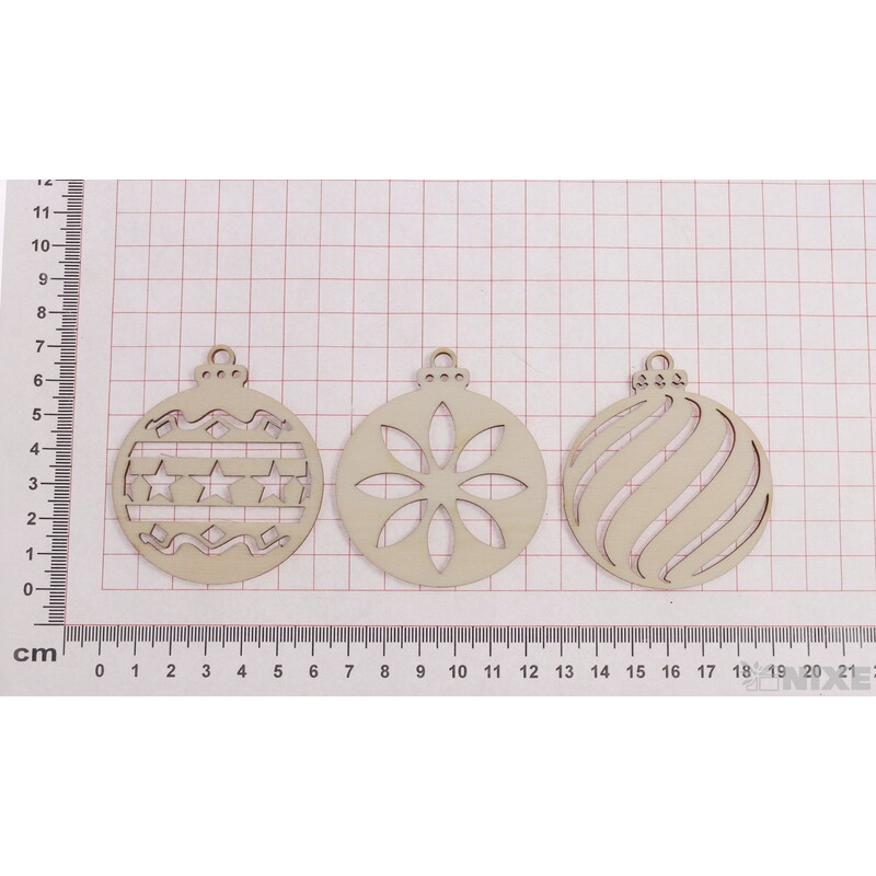 KOULE VÁNOCE XD 6cm 18ks*PŘÍRODNÍ