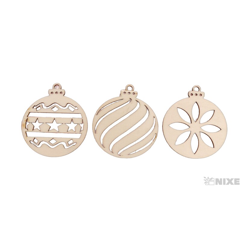 KOULE VÁNOCE XD 8cm 12ks*PŘÍRODNÍ