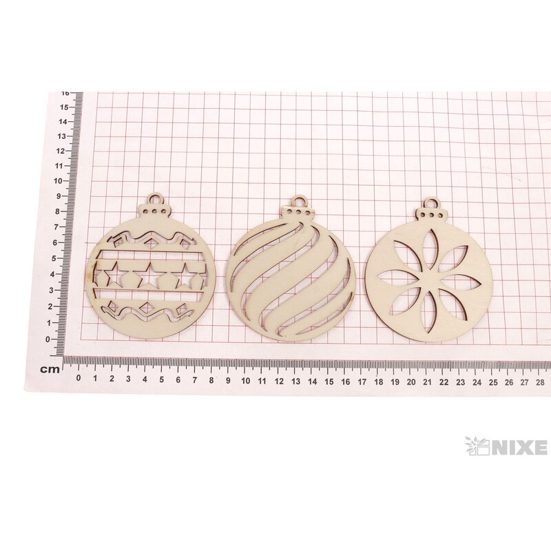 KOULE VÁNOCE XD 8cm 12ks*PŘÍRODNÍ