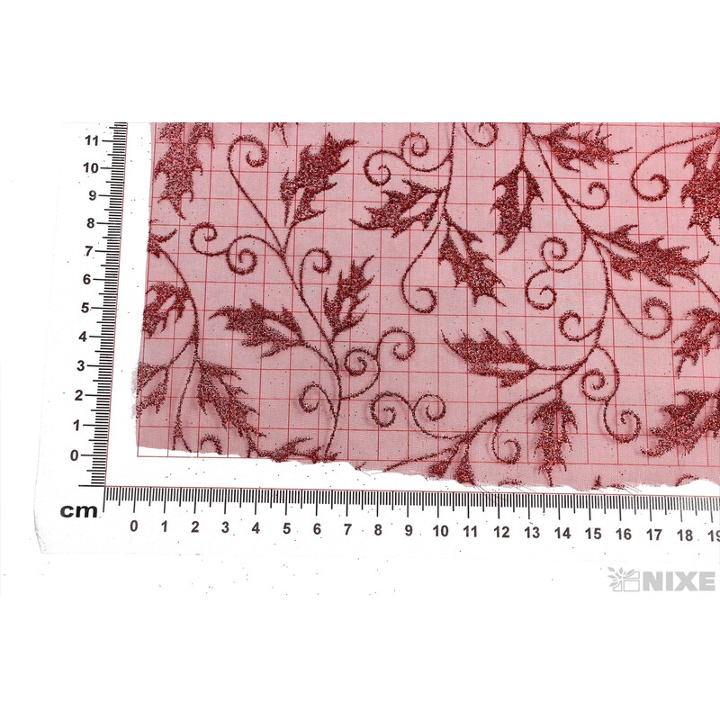 ORGANZA GLITR 13 36cmx5yd*ČERVENÁ