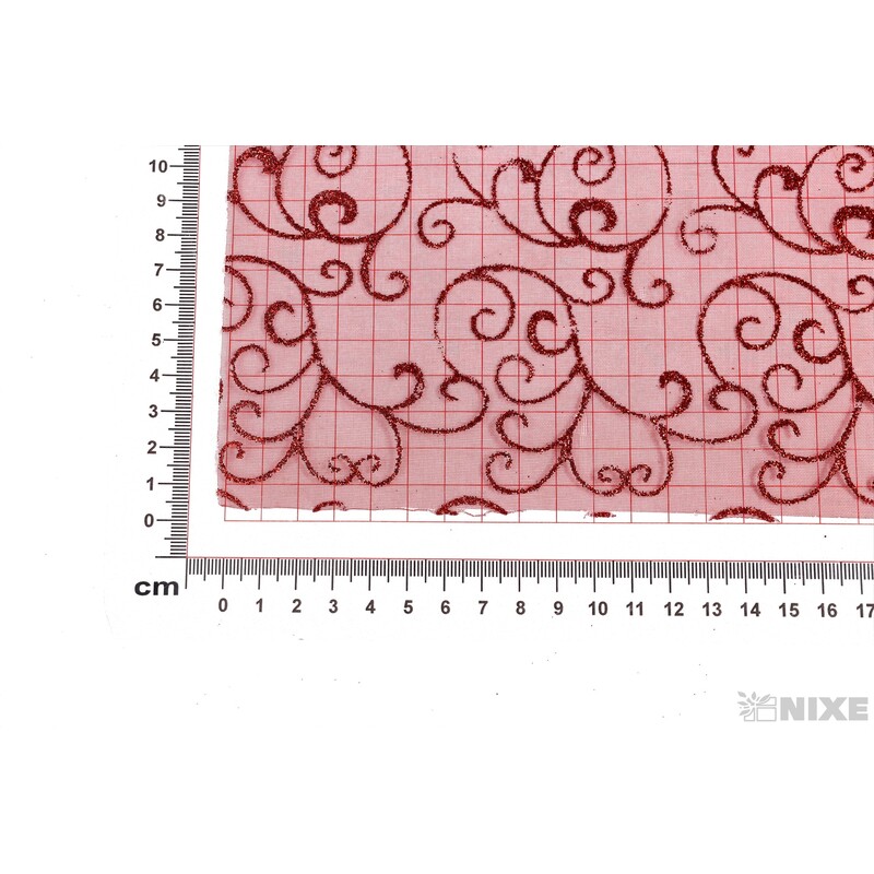 ORGANZA GLITR 36 36cmx5yd*ČERVENÁ