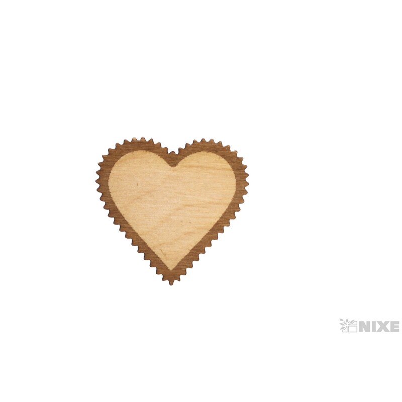 SRDCE ZUBATÉ XD 5cm 24ks*PŘÍRODNÍ