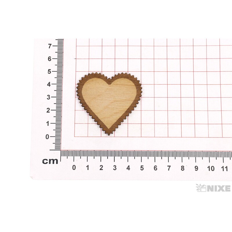 SRDCE ZUBATÉ XD 5cm 24ks*PŘÍRODNÍ