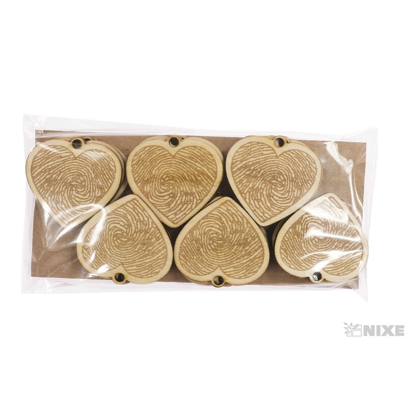 SRDCE OTISK XD 5cm 24ks*PŘÍRODNÍ