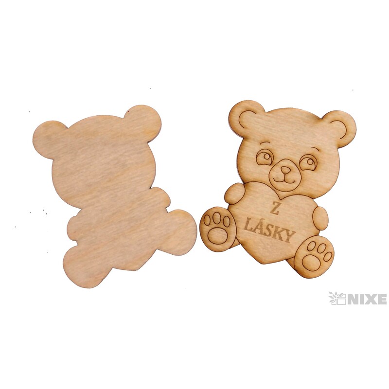 MEDVĚD Z LÁSKY XD 6cm 12ks*PŘÍRODNÍ