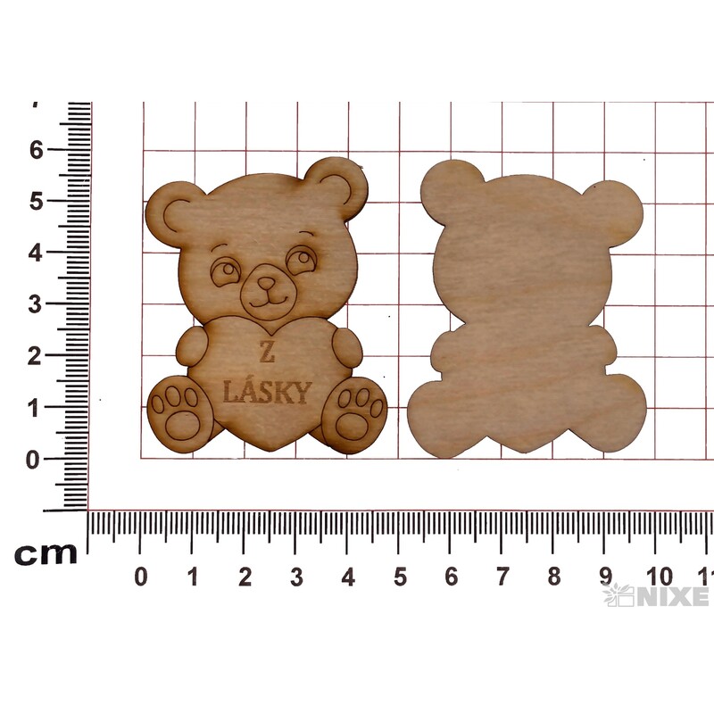 MEDVĚD Z LÁSKY XD 6cm 12ks*PŘÍRODNÍ