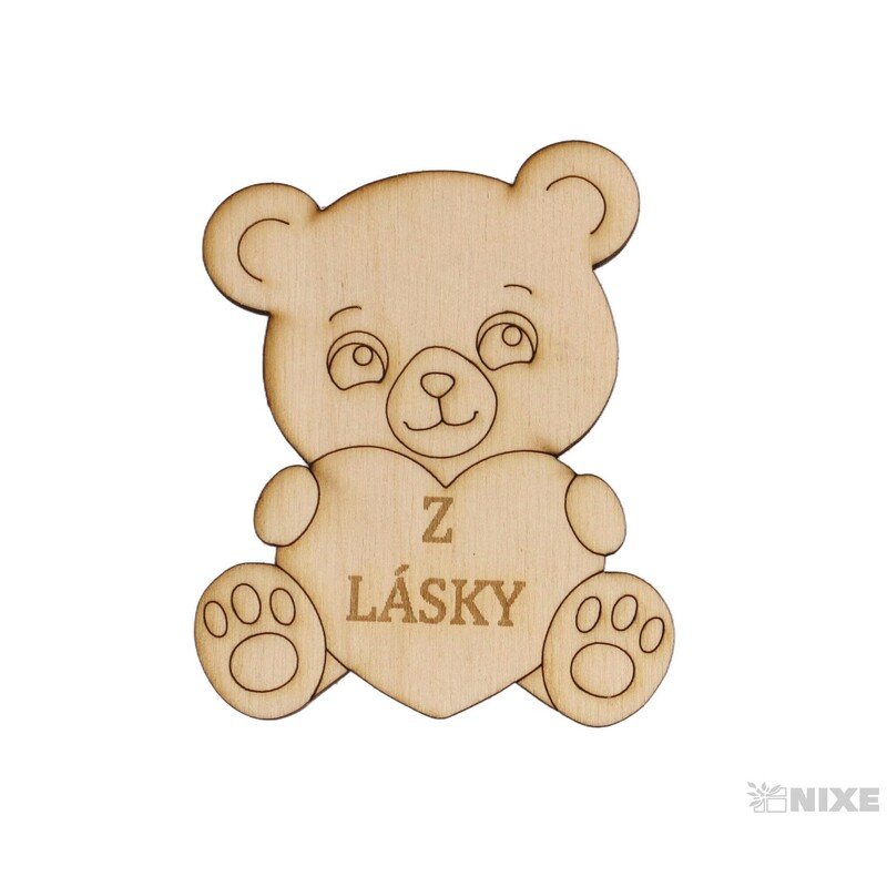 MEDVĚD Z LÁSKY XD 8cm 12ks*PŘÍRODNÍ