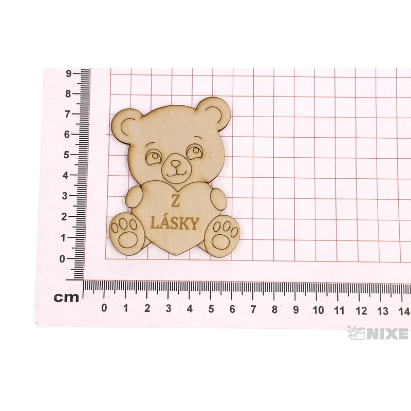 MEDVĚD Z LÁSKY XD 8cm 12ks*PŘÍRODNÍ
