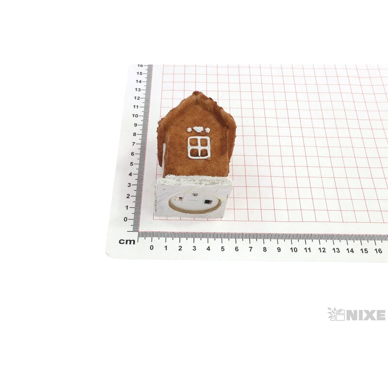 CHALOUPKA SVÍTÍCÍ PERNÍK 6x7,5cm*HNĚDÁ