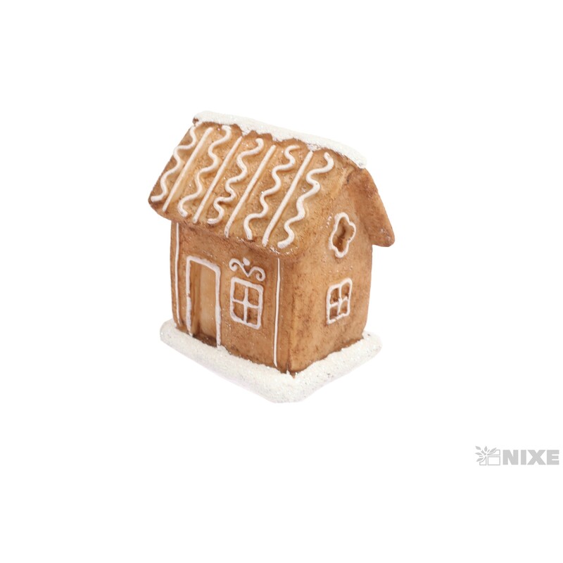 CHALOUPKA SVÍTÍCÍ PERNÍK 6x7,5cm*HNĚDÁ