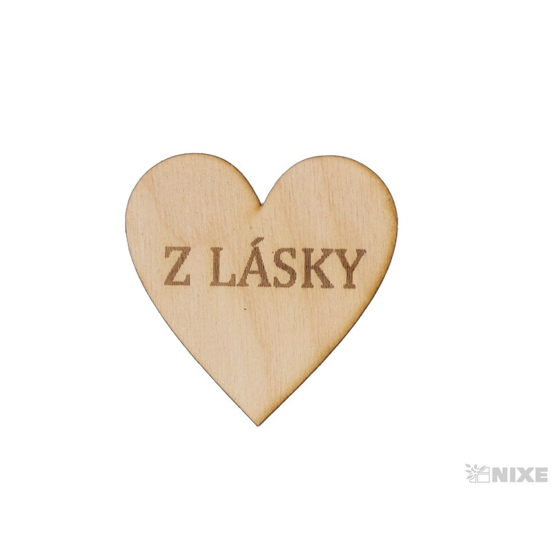 SRDCE Z LÁSKY XD 7cm 12ks*PŘÍRODNÍ