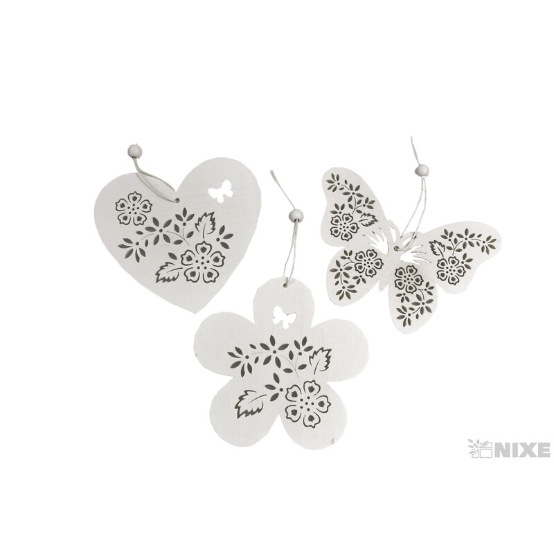 ZÁVĚS MIX 11,5x11,5cm*BÍLÁ