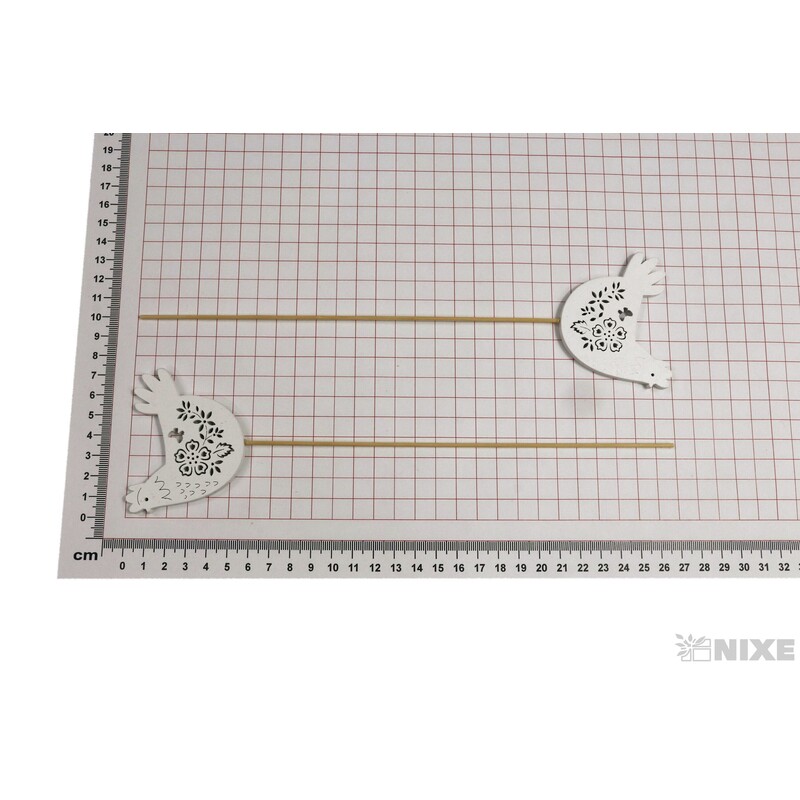 ZÁPICH SLEPICE 7x6x27cm 6ks*BÍLÁ