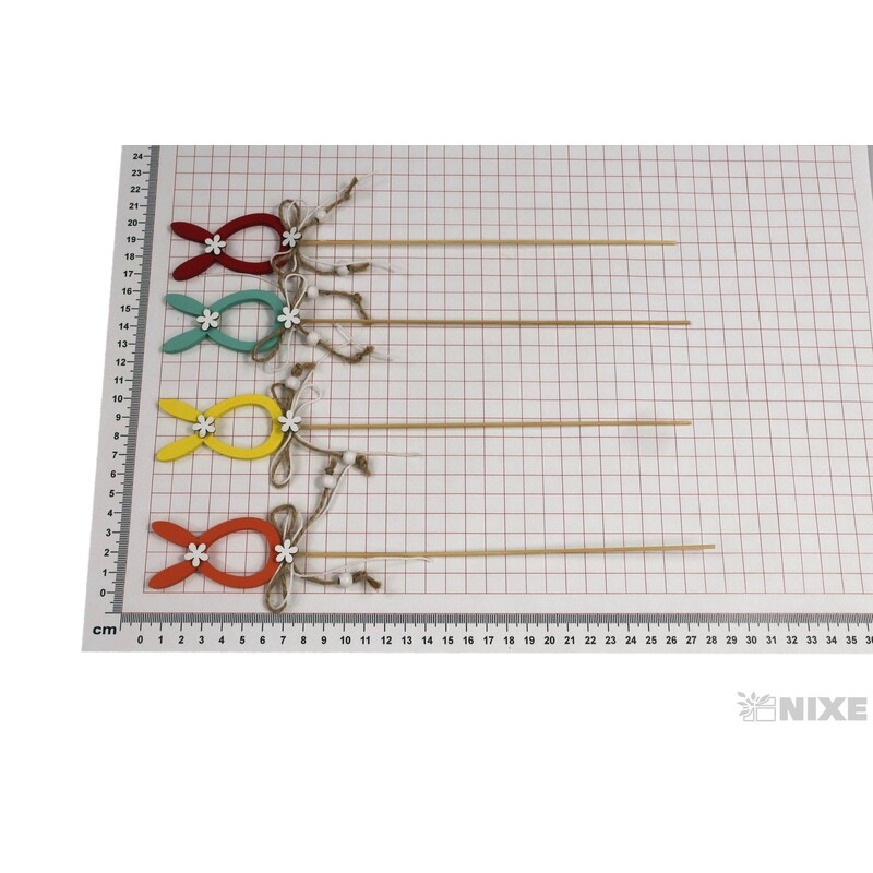 ZÁPICH ZAJÍC 3,5x6,5x27cm 7ks*MIX BAREV