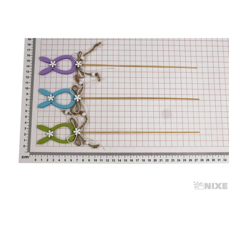 ZÁPICH ZAJÍC 3,5x6,5x27cm 7ks*MIX BAREV