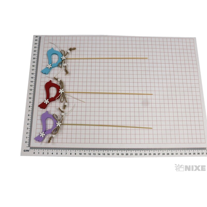 ZÁPICH PTÁČEK 7x4x26cm 7ks*MIX BAREV