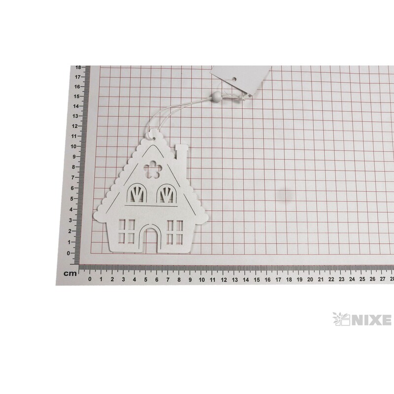 ZÁVĚS DOMEČEK 10x12cm*BÍLÁ