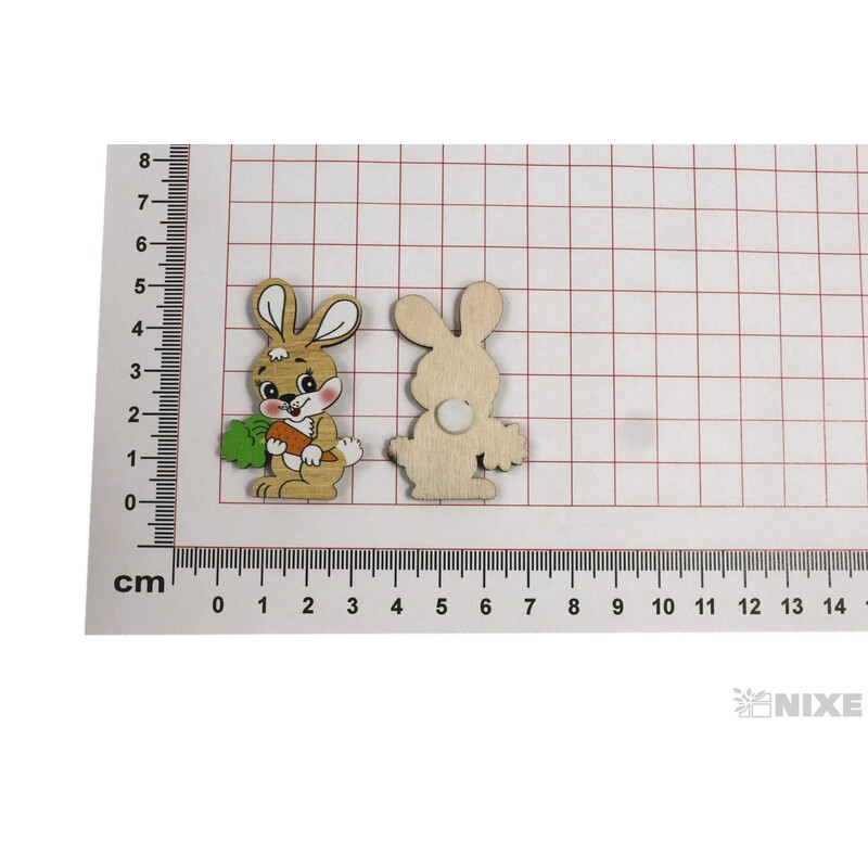 ZAJÍC NALEPOVACÍ 3x5cm 6ks*MIX BAREV