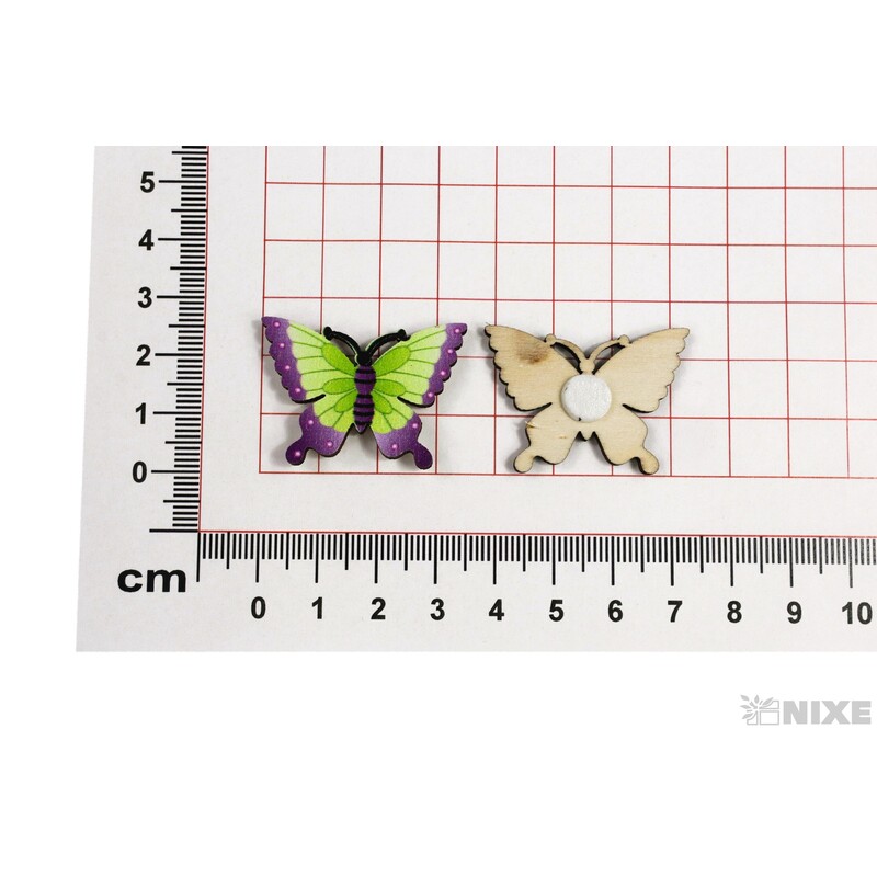 MOTÝL NALEPOVACÍ 3,5x2,5cm 8ks*MIX BAREV