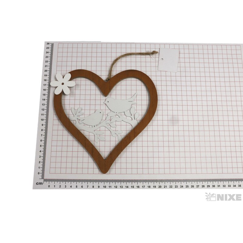 ZÁVĚS SRDCE 20x21cm*PŘÍRODNÍ