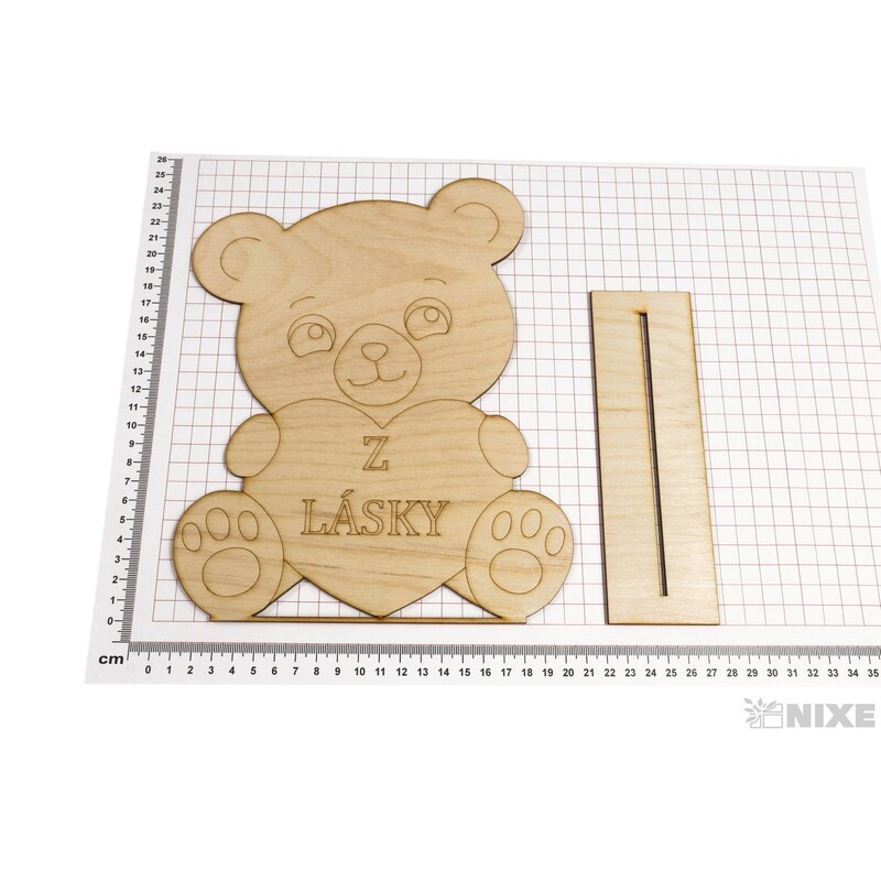 MEDVĚD Z LÁSKY STOJÍCÍ XD 25cm 1ks*PŘÍRODNÍ