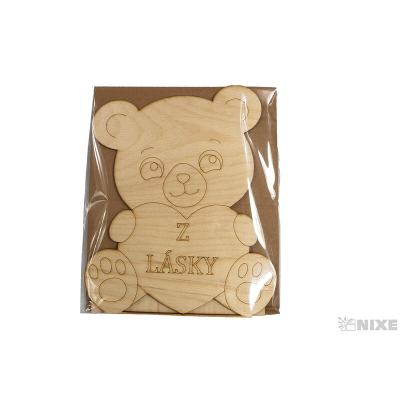 MEDVĚD Z LÁSKY STOJÍCÍ XD 25cm 1ks*PŘÍRODNÍ