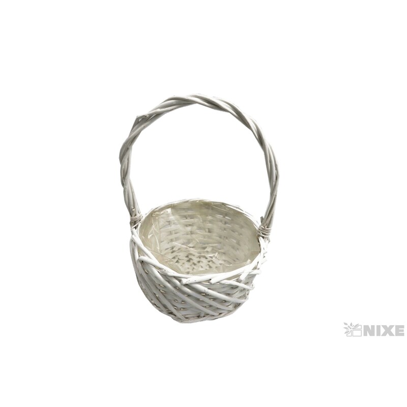 KOŠ PROUTĚNÝ 19x08x31cm*BÍLÁ