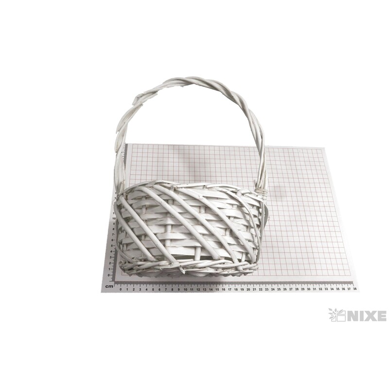 KOŠ PROUTĚNÝ 19x08x31cm*BÍLÁ