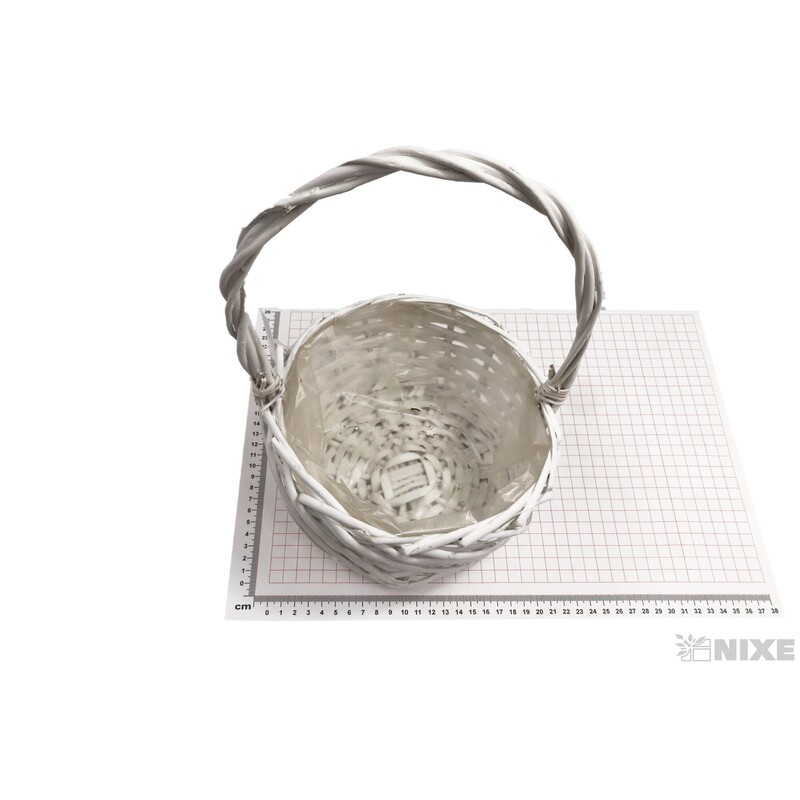 KOŠ PROUTĚNÝ 19x08x31cm*BÍLÁ