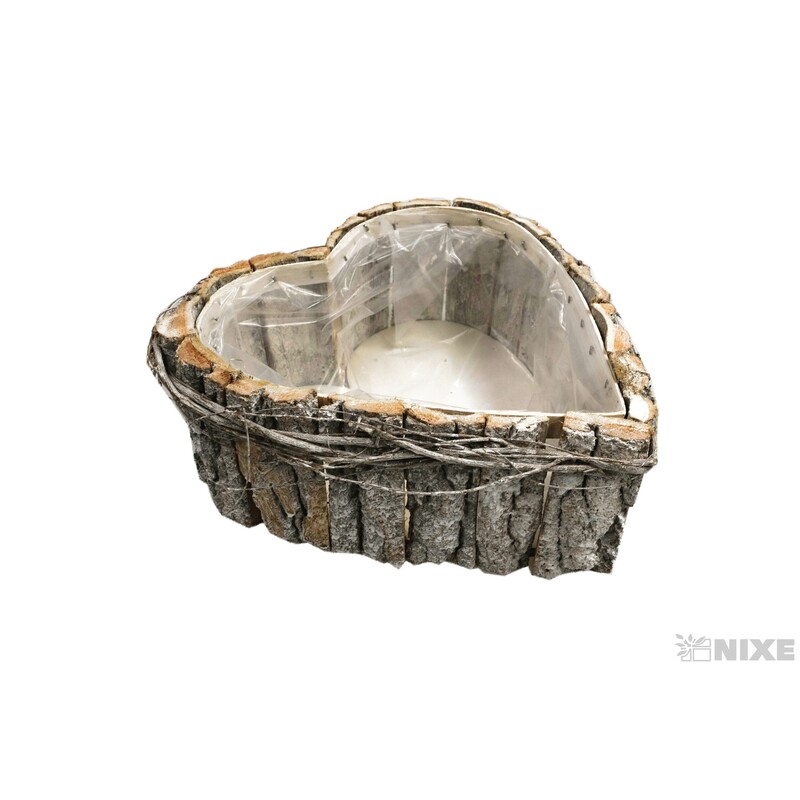 OBAL SRDCE D 23x21x09cm*BÍLÁ