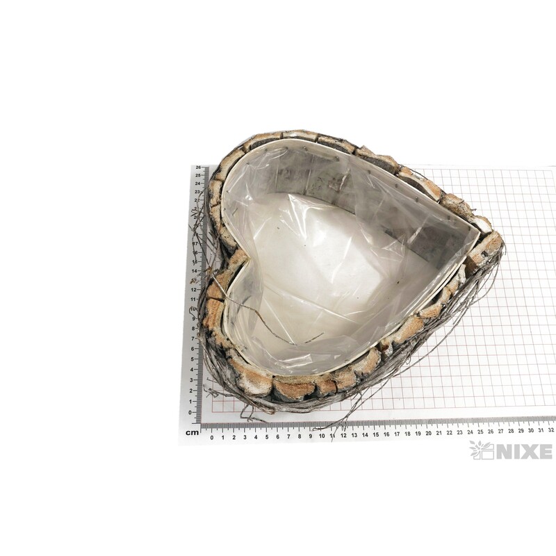 OBAL SRDCE D 23x21x09cm*BÍLÁ