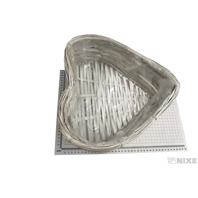 OBAL SRDCE D 32/28/23x8/7/6cm*BÍLÁ