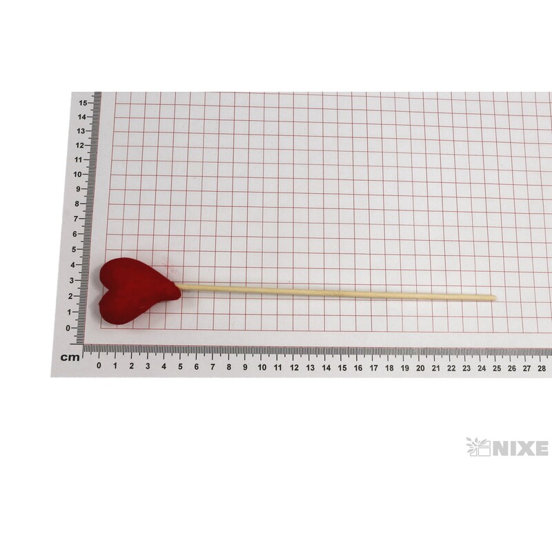 ZÁPICH SRDCE 5x4x25cm 12ks*ČERVENÁ