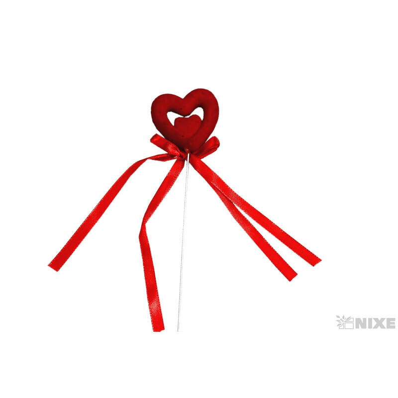 ZÁPICH SRDCE 5x5x24cm 12ks*ČERVENÁ