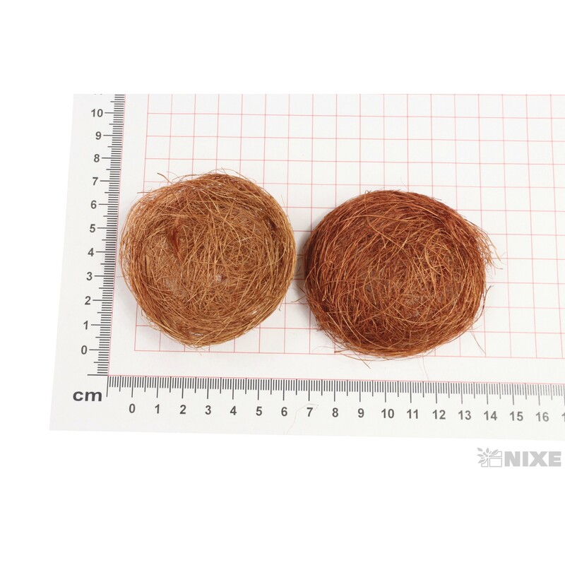 HNÍZDO 6,5cm 12ks*HNĚDÁ