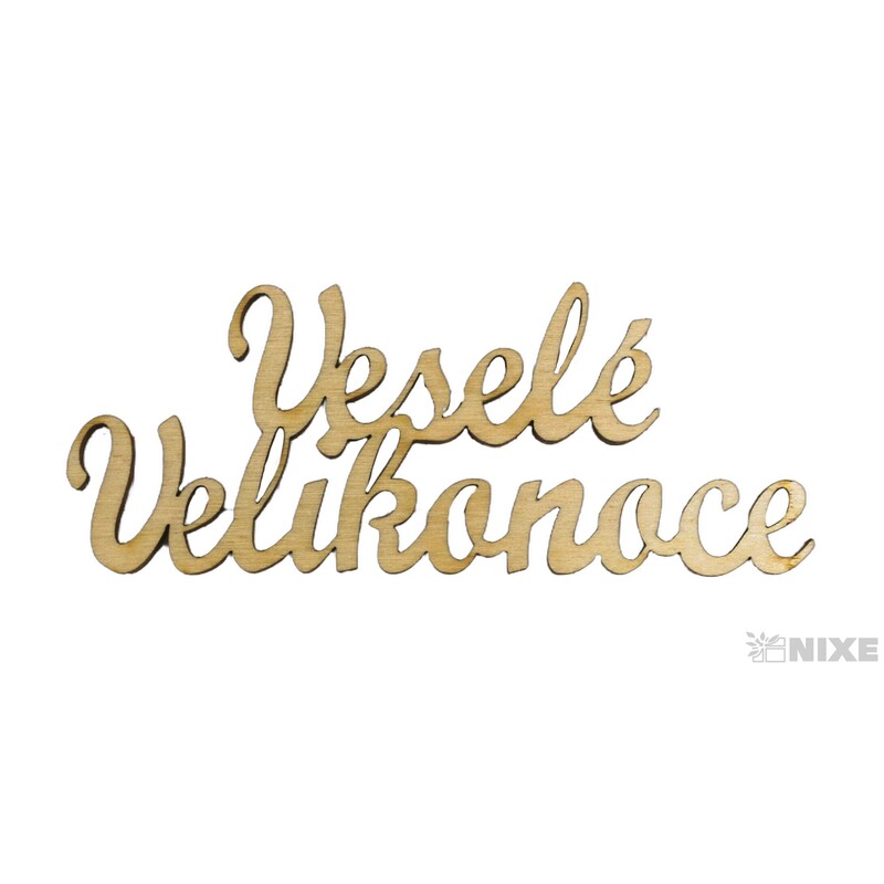 VESELÉ VELIKONOCE XD 10x4cm 12ks*PŘÍRODNÍ