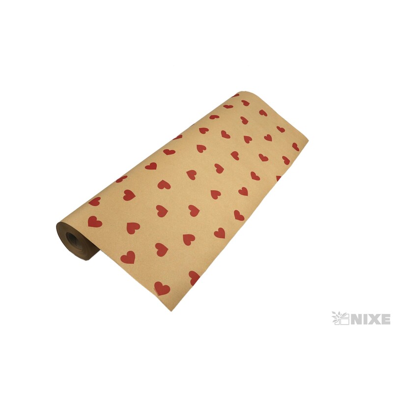 ROLE PAPÍR CUORICINI 70cmx50m*PŘÍRODNÍ+ČERVENÁ