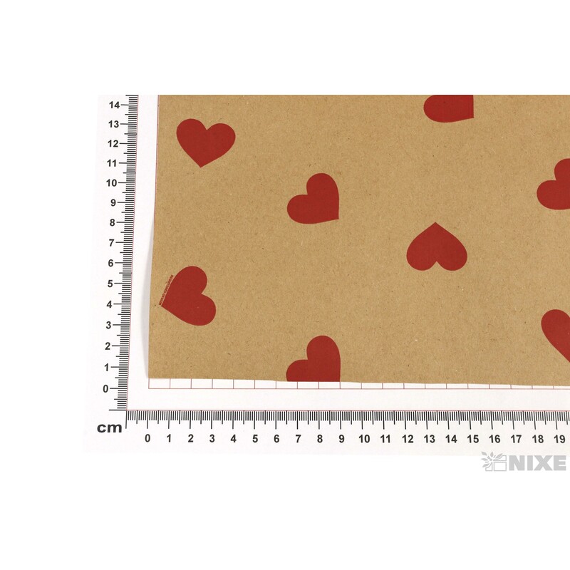 ROLE PAPÍR CUORICINI 70cmx50m*PŘÍRODNÍ+ČERVENÁ
