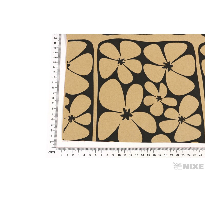 ROLE PAPÍR DAISY 70cmx50m*PŘÍRODNÍ+ČERNÁ