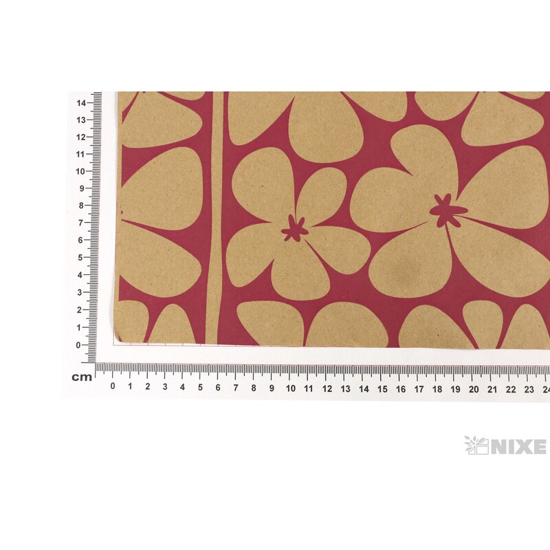 ROLE PAPÍR DAISY 70cmx50m*PŘÍRODNÍ+RŮŽOVÁ TM.