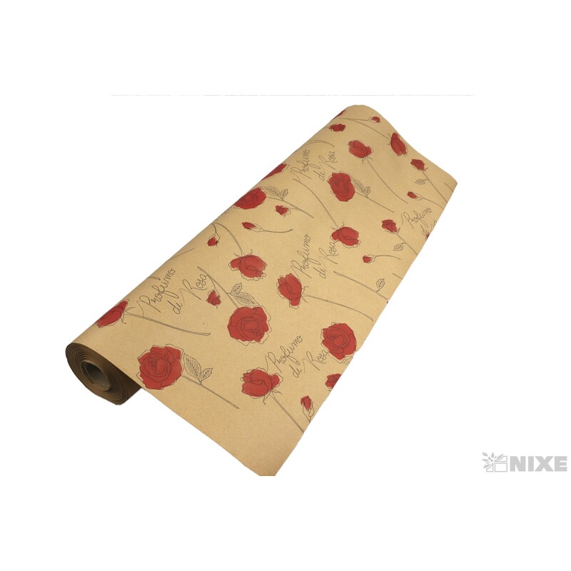 ROLE PAPÍR ROSE 70cmx50m*PŘÍRODNÍ+ČERVENÁ