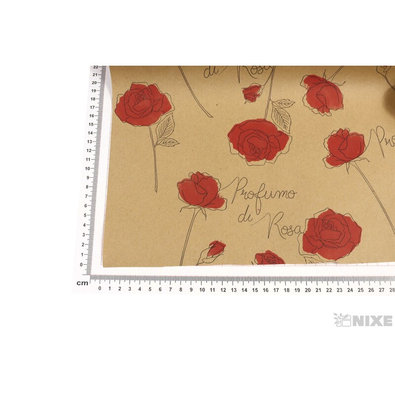 ROLE PAPÍR ROSE 70cmx50m*PŘÍRODNÍ+ČERVENÁ