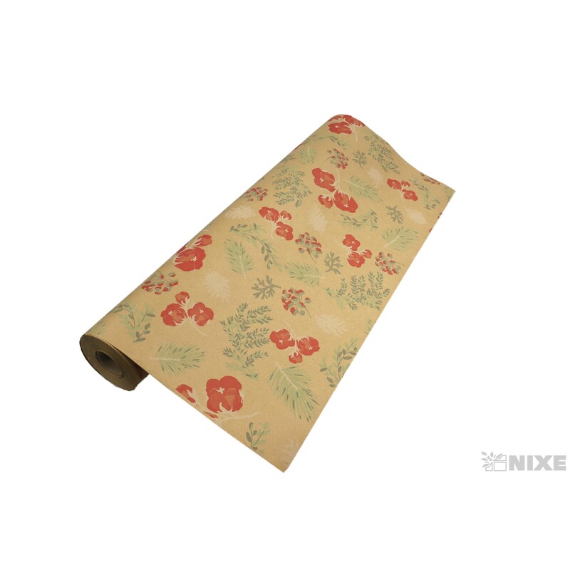 ROLE PAPÍR COTTON 70cmx50m*PŘÍRODNÍ+ČERVENÁ