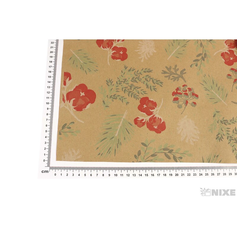 ROLE PAPÍR COTTON 70cmx50m*PŘÍRODNÍ+ČERVENÁ