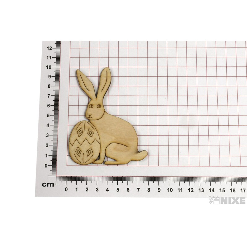 ZAJÍC S VAJÍČKEM XD 10cm 12ks*PŘÍRODNÍ