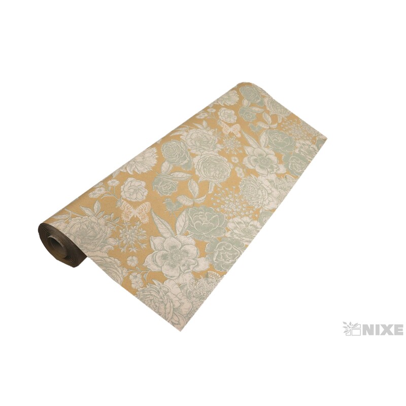 ROLE PAPÍR PEONY 70cmx50m*PŘÍRODNÍ+TYRKYSOVÁ