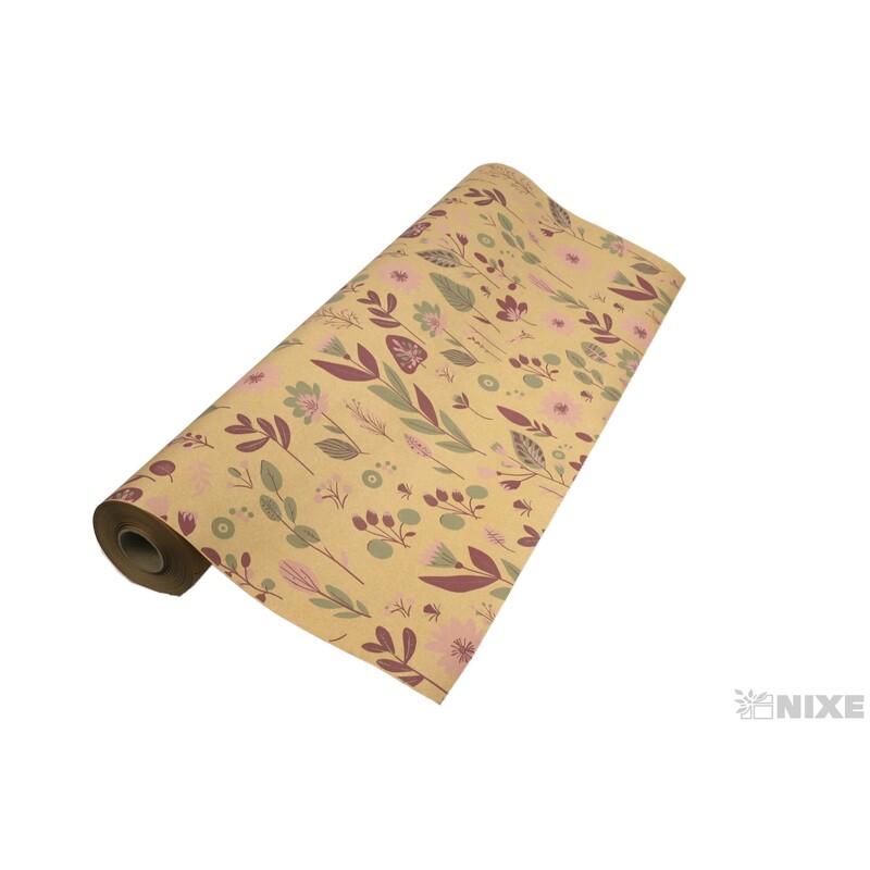 ROLE PAPÍR VEGGY 70cmx50m*PŘÍRODNÍ+RŮŽOVÁ TM.